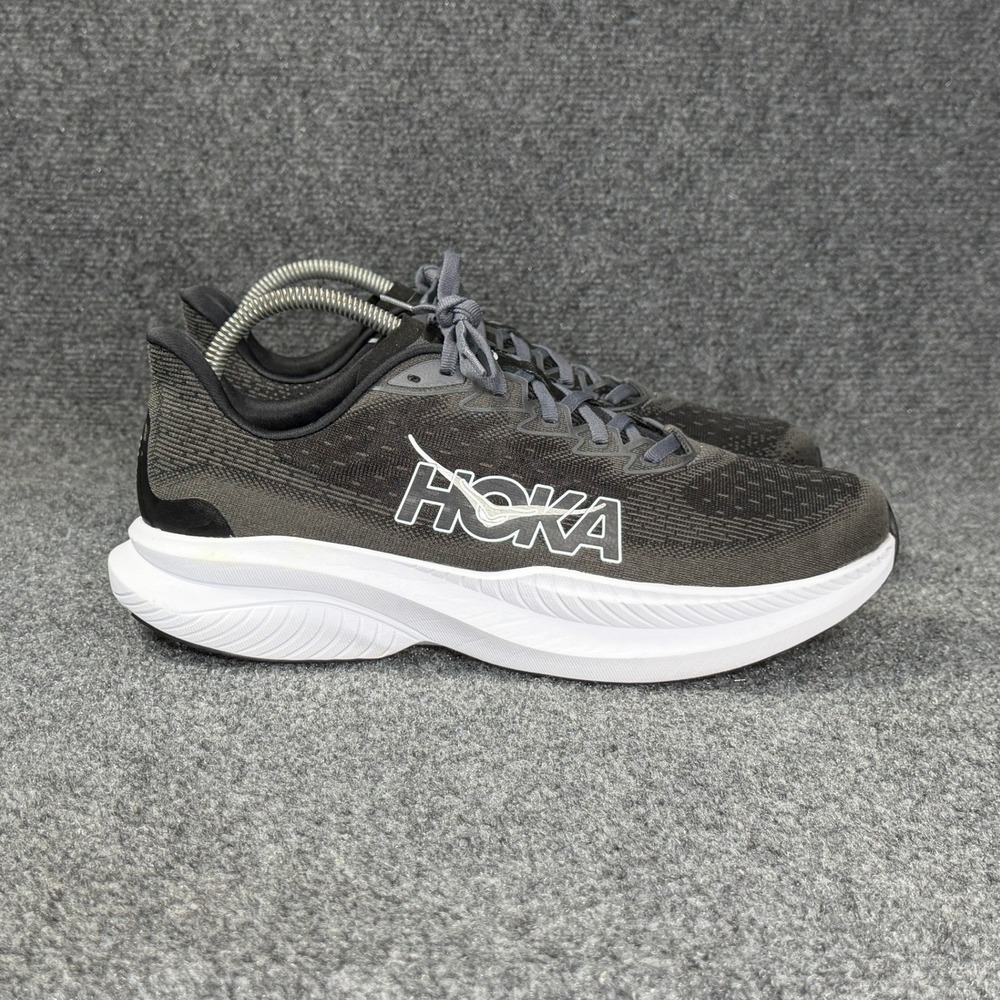 Hoka Mach 6 Running Shoes Men's 11 Black White Athletic Run Training Sneakers